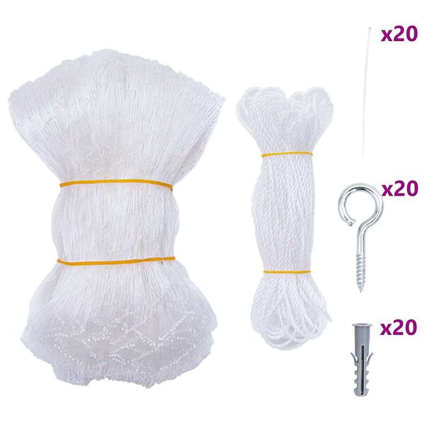 vidaXL Katn&auml;t transparent 3x2 m nylon