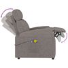 vidaXL Elektrisk massagefåtölj taupe tyg