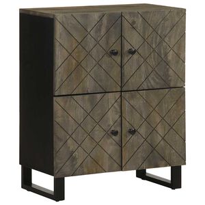 vidaXL Sk&auml;nk svart 60x33x75 cm massivt mangotr&auml;