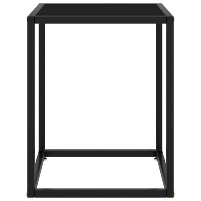 vidaXL Soffbord svart med svart glas 40x40x50 cm