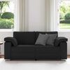 vidaXL Soffa 140cm Svart tyg