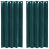 vidaXL M&ouml;rkl&auml;ggningsgardiner 2 pcs M&ouml;rkgr&ouml;n 140 x 175 cm Sammet