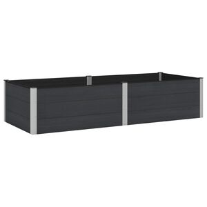 vidaXL Upph&ouml;jd odlingsl&aring;da Svart 250 x 100 x 54 cm