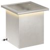 vidaXL Odlingsl&aring;da med LED Silver 30 x 30 x 30 cm Rostfritt st&aring;l