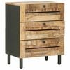 vidaXL S&auml;ngbord Naturlig 50 x 33 x 62 cm Massivt mangotr&auml;