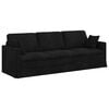 vidaXL Soffa 2 pcs Svart 228 x 78 x 80 cm Sammet