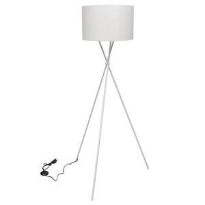 vidaXL Golvlampa med stativ 139 cm vit