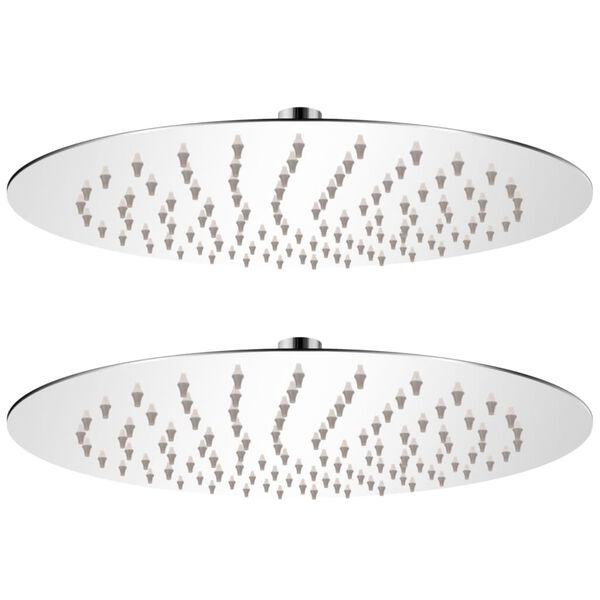 vidaXL Regnduschhuvud 2 st rostfritt stål Ø 25 cm