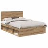 vidaXL S&auml;ngram med huvudgavel Artisan Ek 150 x 200 cm Massiv furu