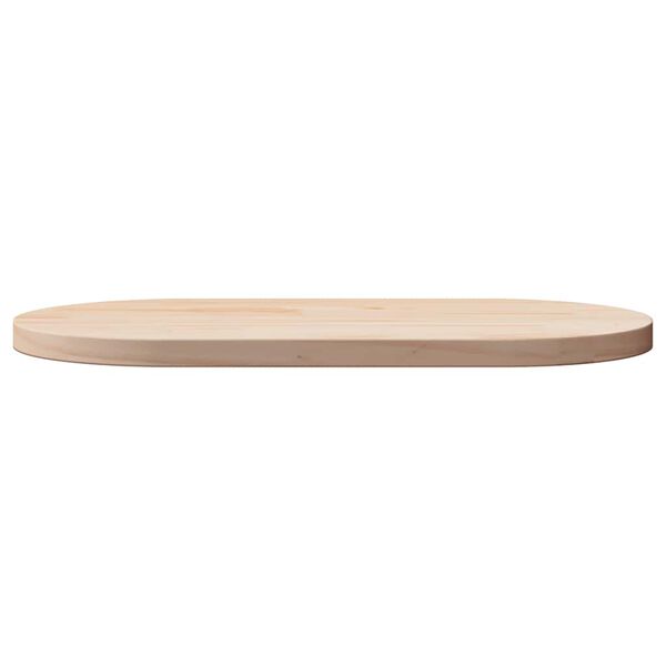 vidaXL Bordsskiva 80x40x2,5 cm massivt tr&auml; furu oval
