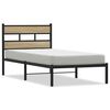 vidaXL S&auml;ngram utan madrass metall sonoma-ek 107x203 cm