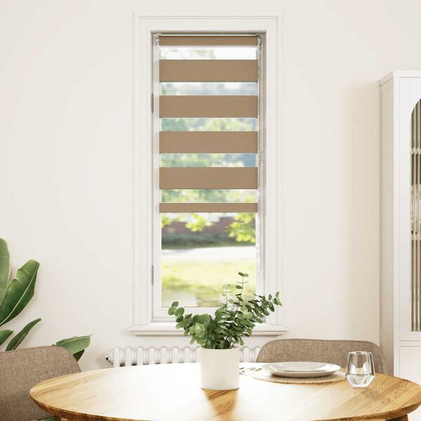 vidaXL Rullgardin zebra 40x100 cm tyg bredd 35,9 cm polyester