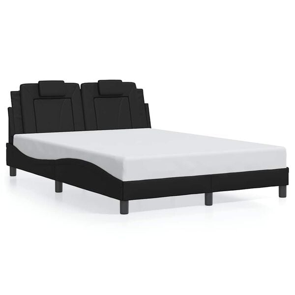 vidaXL Bed Frame "Viana" without Mattress Black 140x200 cm Faux Leather