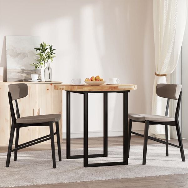 vidaXL Bordsskiva rund &Oslash;80x4 cm massivt akaciatr&auml;