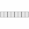 vidaXL Hundgrind 4 pcs Svart 100 x 80 cm Galvaniserat St&aring;l