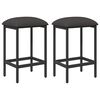 vidaXL Barpall 2 pcs M&ouml;rkgr&aring; 40 x 32 x 64 cm Konstruerat tr&auml;