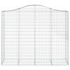 vidaXL Gabioner bågformade 14 st 200x50x160/180 cm galvaniserat järn