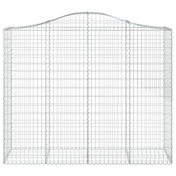 vidaXL Gabioner bågformade 14 st 200x50x160/180 cm galvaniserat järn