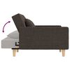 vidaXL B&auml;ddsoffa 2-sits med tv&aring; kuddar och fotpall brun tyg