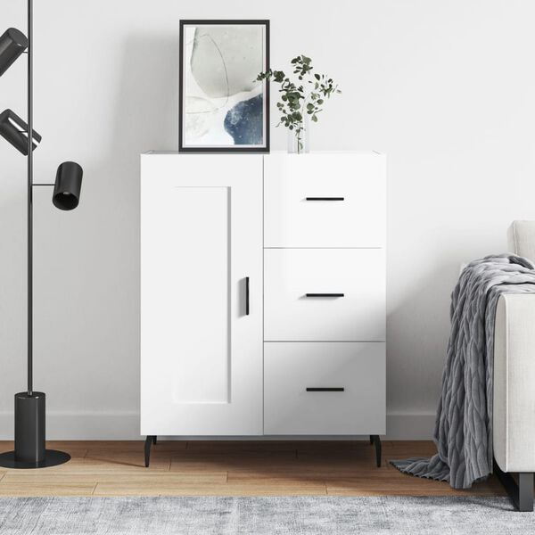 vidaXL Sk&auml;nk vit h&ouml;gglans 69,5x34x90 cm konstruerat tr&auml;