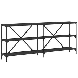 vidaXL Konsolbord svart 180x30x75 cm konstruerat tr&auml; och j&auml;rn
