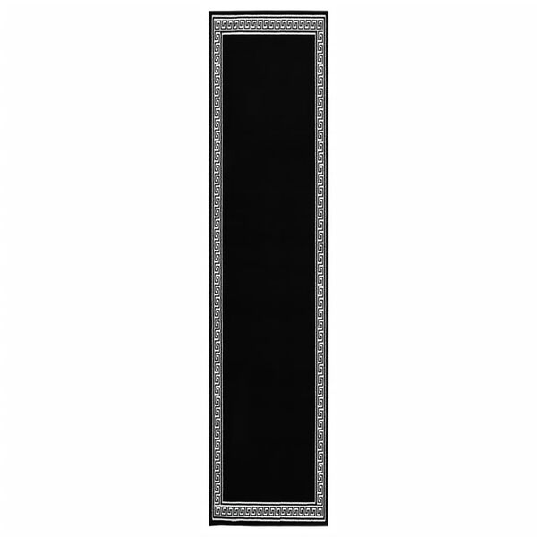 vidaXL G&aring;ngmatta svart BCF med motivb&aring;rd 100x500 cm