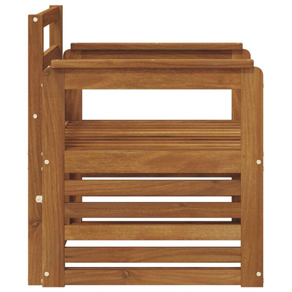 vidaXL Utomhussoffset Naturf&auml;rg 71 x 63 x 73 cm Massivt Akaciatr&auml;