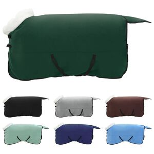 vidaXL H&auml;stdyna Fullt m&ouml;rkgr&ouml;n 125 cm Polar fleece