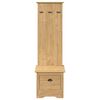 vidaXL Hallway sk&aring;p med l&aring;da BODO Honung brun 50 x 40 x 156,7 cm