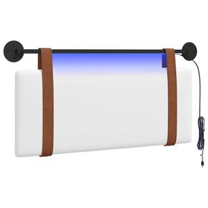 vidaXL H&auml;ngande s&auml;nggavel Med LED-lampa Vit Antik PU