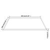 vidaXL Bordsskiva härdat glas 800x800 mm kvadratisk