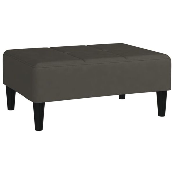 vidaXL Fotpall m&ouml;rkgr&aring; 78x56x32 cm sammet