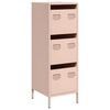vidaXL H&ouml;gsk&aring;p rosa 39x35x103,5 cm st&aring;l