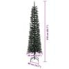 vidaXL Konstgjord julgran Gr&ouml;n 210 cm PVC och Plast och St&aring;l