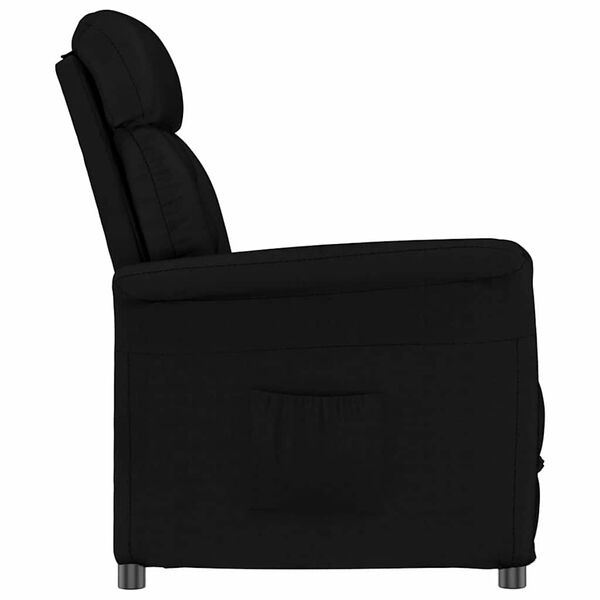 vidaXL Recliner Stol Svart Svart 70.5 x 96.5 x 95 cm Konstläder