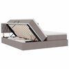 vidaXL F&ouml;rvaringss&auml;ng med madrass Taupe 200 x 200 cm Konstl&auml;der