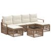 vidaXL Tr&auml;dg&aring;rdsoffset 7 pcs Beige konstrotting