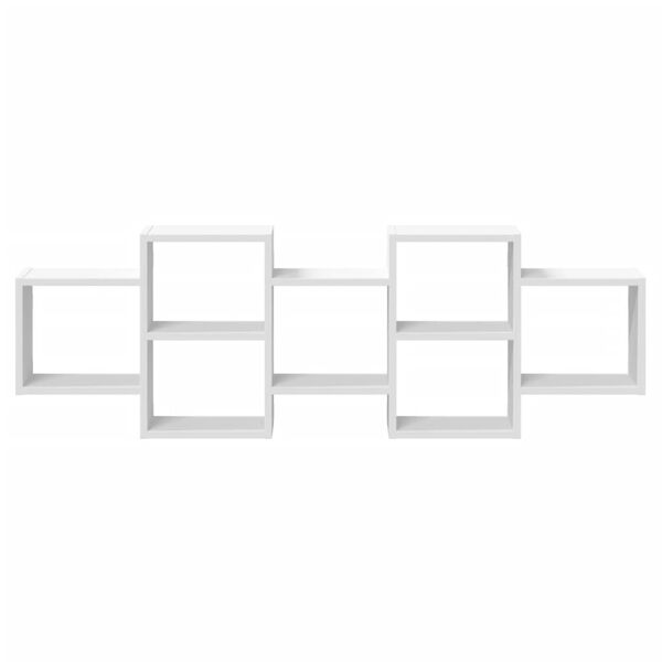 vidaXL V&auml;gghylla vit 129x18x42 cm konstruerat tr&auml;