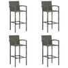 vidaXL Barstolar 4 st gr&aring; konstrotting
