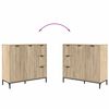 vidaXL Sideboard med l&aring;da Sonoma-ek 89,5 x 33 x 82 cm Konstruerat tr&auml;