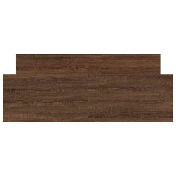 vidaXL S&auml;ngram med huvudgavel och fotgavel brun ek 135x190 cm