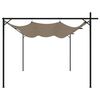 vidaXL Pergola med inf&auml;llbart tak taupe 395x292x230 cm