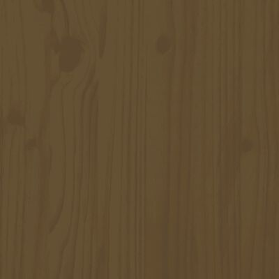 vidaXL Sängram med huvudgavel honungsbrun 100x200 cm massivt trä