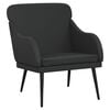 vidaXL F&aring;t&ouml;lj svart 63x76x80 cm konstl&auml;der
