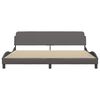 vidaXL Bed Frame "Dover" Grey 200x200 cm Faux Leather