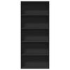 vidaXL Bokhylla svart 80x30x189 cm konstruerat trä