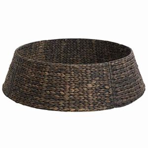 vidaXL Jultr&auml;dskrage Rund Svart 105 x 105 x 28 cm Vattenhyacint
