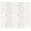vidaXL Rumsavdelare 5 paneler vit massivt kejsartr&auml;