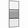 vidaXL Glasd&ouml;rr 90 x 2 x 205 cm Aluminium Svart