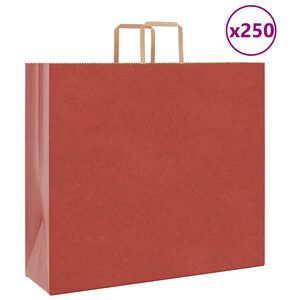 vidaXL Pappersp&aring;sar 250 st med handtag r&ouml;d 54x15x49 cm